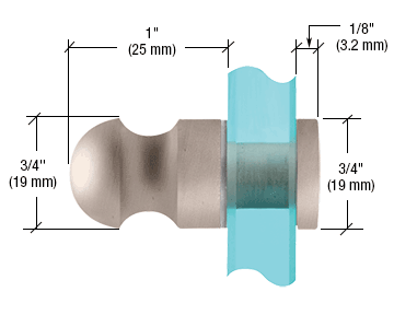 CRL Mini Bulb Style Shower Door Knobs