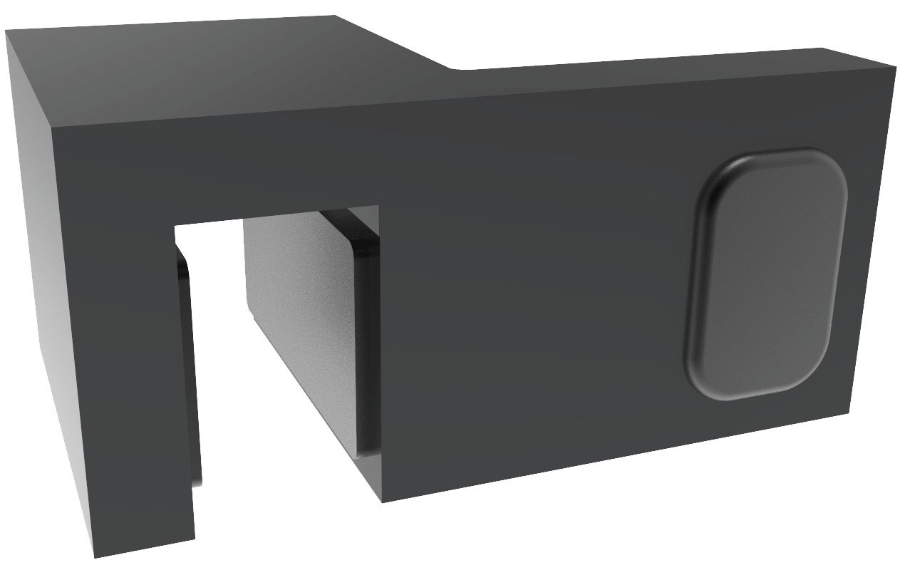 90° Door-Stopper for fixed panel mounting