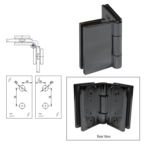 CRL Altea Series 180º Glass-to-Glass Folding-Hinge