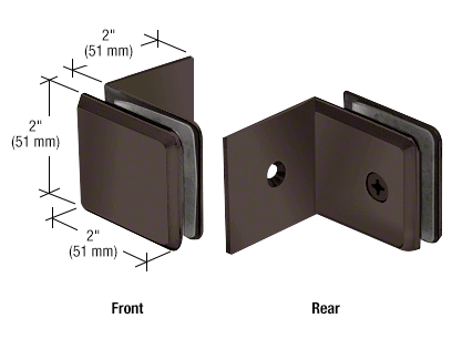 CRL FIXED PANEL BEVELED CLAMP WITH LARGE LEG