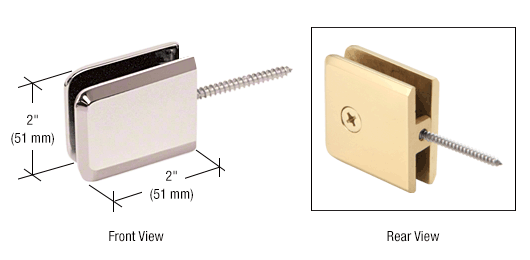 CRL Beveled Wall Mount Movable Transom Clamp