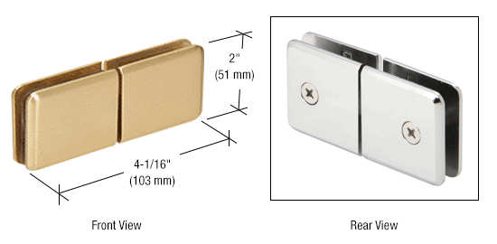 CRL Beveled 180 Degree Glass-to-Glass Movable Transom Clamp