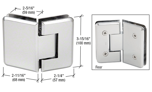 CRL Cologne Series Glass-to-Glass Mount Hinges