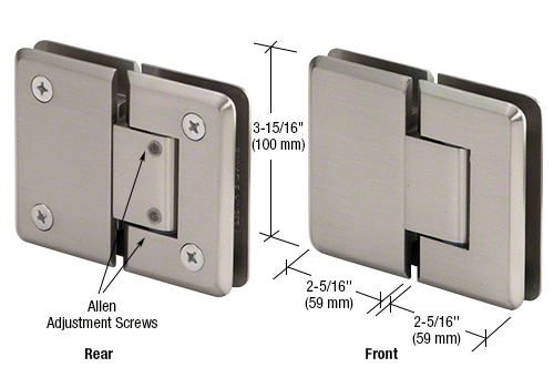 CRL Adjustable Cologne Series Glass-to-Glass Mount Hinges