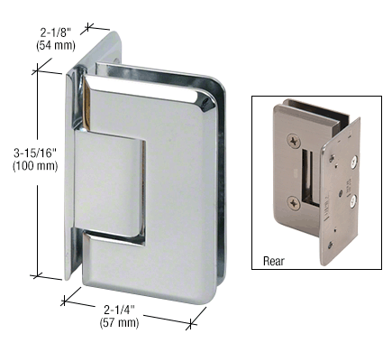 CRL Cologne 544 5 Degree Pre-Set Wall Mount Offset Back Plate Hinge