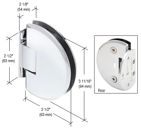 CRL Classique Series Wall Mount Offset Hinges