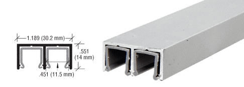 CRL Aluminum Plastic Lined Upper Channel - Height