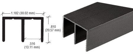 CRL Aluminum Extra Depth Upper Channel