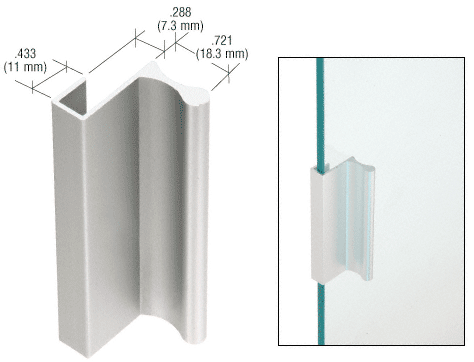 CRL Extruded Aluminum Pulls with 7/16