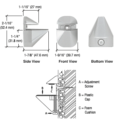 CRL Adjustable Shelf Brackets