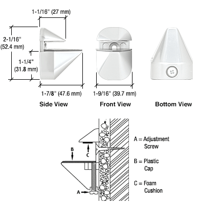 CRL Adjustable Shelf Brackets