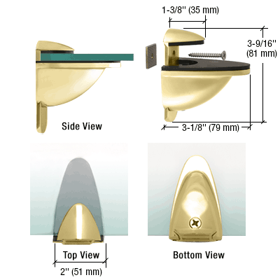 CRL Heavy-Duty Adjustable Shelf Brackets