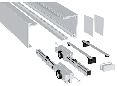 CRL COMPACT X Schiebetürsystem, mit Dämpfer, 70 kg, 2 m