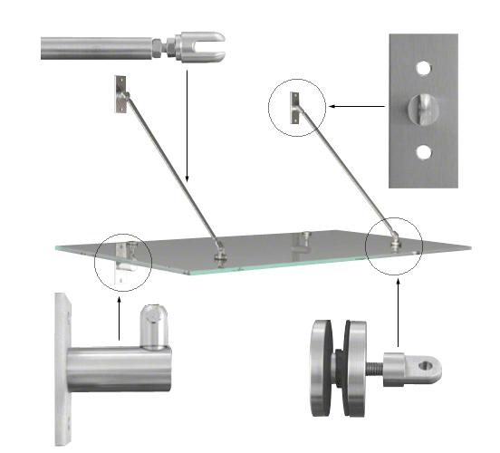 Rectangular Fixing Plate Awning Kit