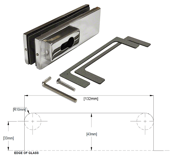 CRL Steel Centre Patch Lock