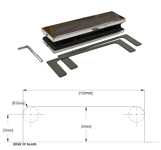 CRL Steel Centre Patch Lock Keepers