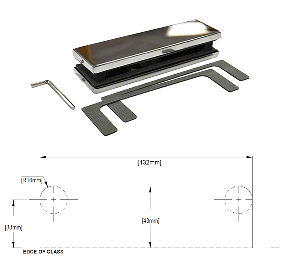 CRL Steel Centre Patch Lock Keepers