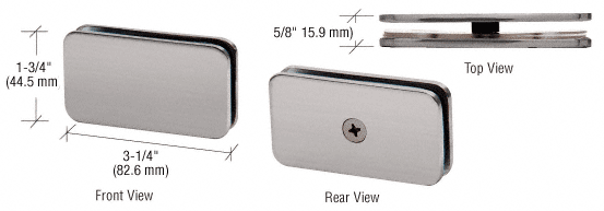 CRL Traditional Style 180 Degree Glass-to-Glass Clamps