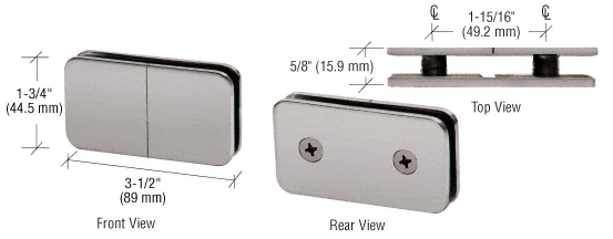 CRL Traditional Style 180 Degree Split Face and 'Y' Inline Clamps