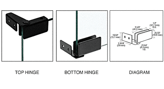 CRL Recess Mount Glass Door Hinges