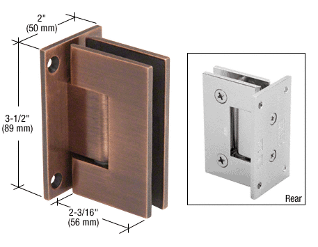 CRL Geneva 037 Wall Mount Full Back Plate Hinge