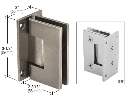 CRL Geneva 037 Wall Mount Full Back Plate Hinge