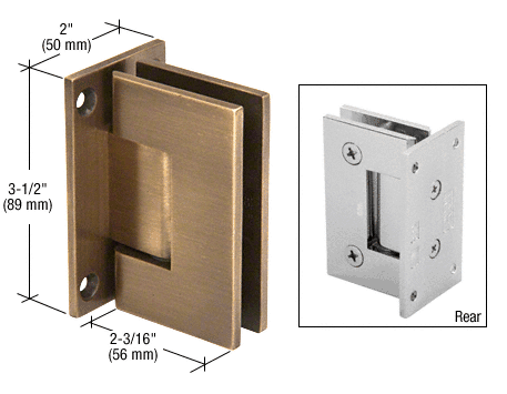 CRL Geneva 037 Wall Mount Full Back Plate Hinge