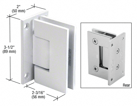 CRL Geneva 037 Wall Mount Full Back Plate Hinge