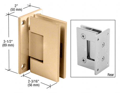 CRL Geneva 037 Wall Mount Full Back Plate Hinge