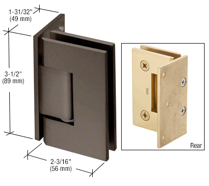 CRL Geneva 044 Wall Mount Offset Back Plate Hinge