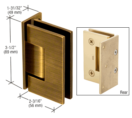 CRL Geneva 044 Wall Mount Offset Back Plate Hinge