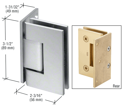 CRL Geneva 044 Wall Mount Offset Back Plate Hinge