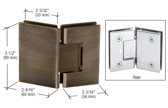 CRL Geneva 045 135 Degree Glass-to Glass Hinge