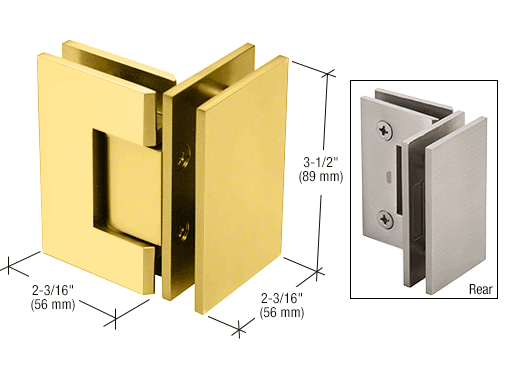 CRL Geneva Series Glass-to-Glass Mount Hinges