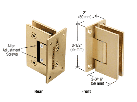 CRL Adjustment Geneva 337 Series Wall Mount Full Back Plate Hinge