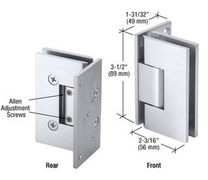 CRL Geneva Adjustable Wall Mount Offset Back Plate