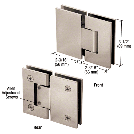 CRL Adjustable 380 Geneva Series Glass-to-Glass Hinges