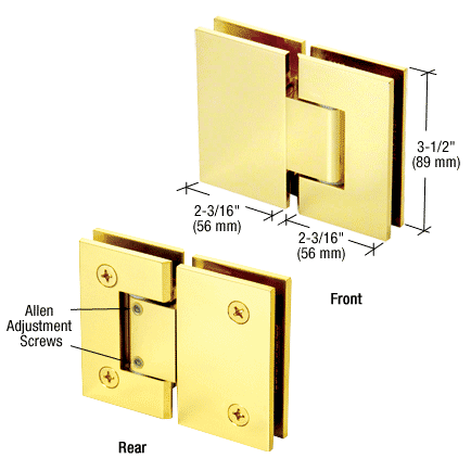 CRL Adjustable 380 Geneva Series Glass-to-Glass Hinges