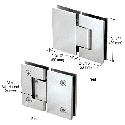 CRL Adjustable 380 Geneva Series Glass-to-Glass Hinges