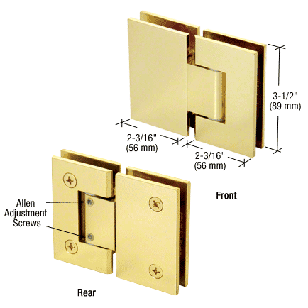 CRL Adjustable 380 Geneva Series Glass-to-Glass Hinges