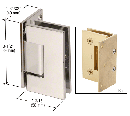 CRL Geneva 544 5 Degree Pre-Set Wall Mount Offset Back Plate Hinge