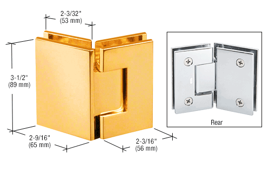 CRL Geneva 545 5 Degree Pre-Set Glass-to-Glass Hinge