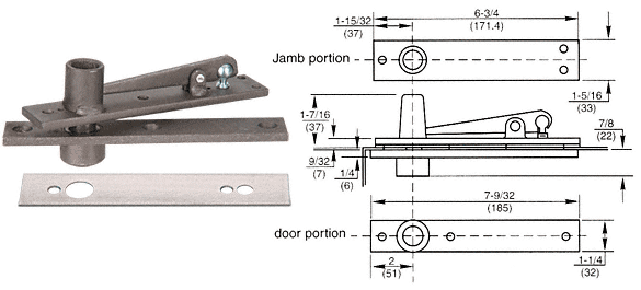 Rixson® Center-Hung H340 Heavy-Duty Top Pivots