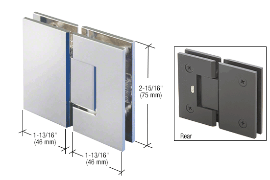 CRL Junior Geneva 180 Degree Glass-to-Glass Hinge