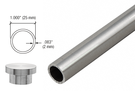 CRL Laguna Top Sliding Tube with End Caps