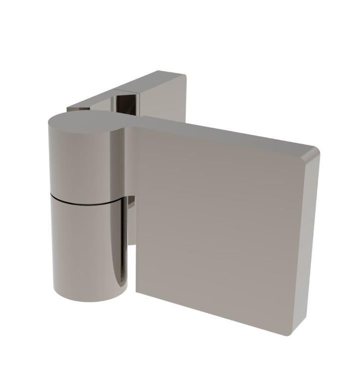 CRL LUGANO Offset Wall Mount Hinge, Rise-Fall Action, Flush Mount