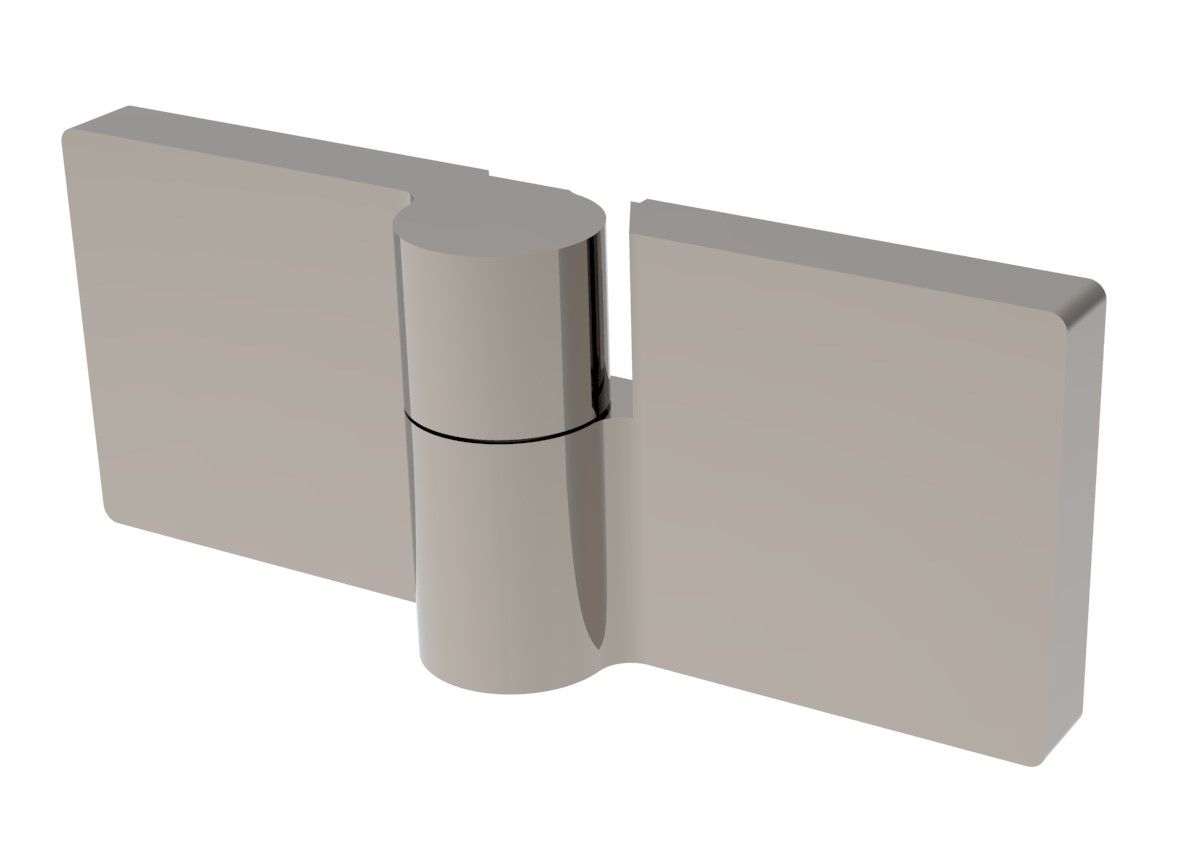 CRL LUGANO Offset 180° Glass-Glass Mount Hinge, Rise-Fall Action, Flush Mount