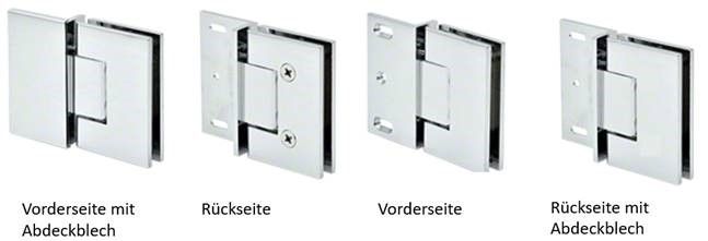 CRL Melbourne Series Face Mount Melbourne Hinges with Cover Plate