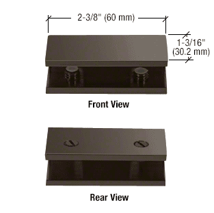 CRL No-Drill Fixed Panel Clip 5/16