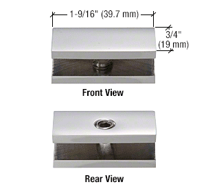 CRL No-Drill Fixed Panel Clip 1/4